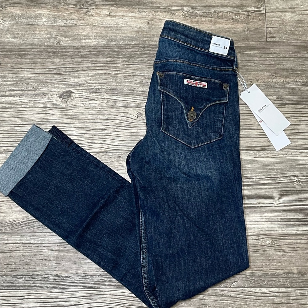 NWT Hudson Bacara crop straight cuffed jeans